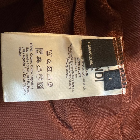 Fendi Brown & Black Monogram Hoodie Size Large - Picture 3 of 7